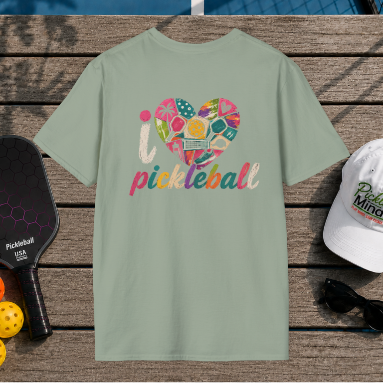 I Love Pickleball (Back Print)